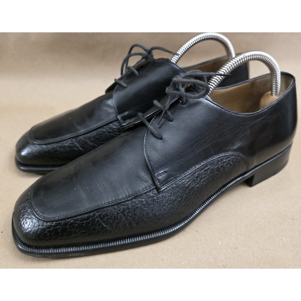 Moreschi ITALY (Sz 9) Lace Up Black Leather Oxfords Dress Shoes Mens